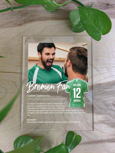 Bremen Geschenk personalisiert - Acryl Geschenk - Definition: Bremen Fan - Bremen Fanartikel, Bremen