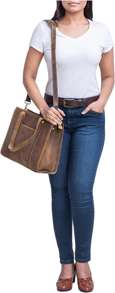 STILORD 'Ariana' Shopper Business Damen Leder Businesstasche Frauen Tote Bag Handtasche Arbeitstasch