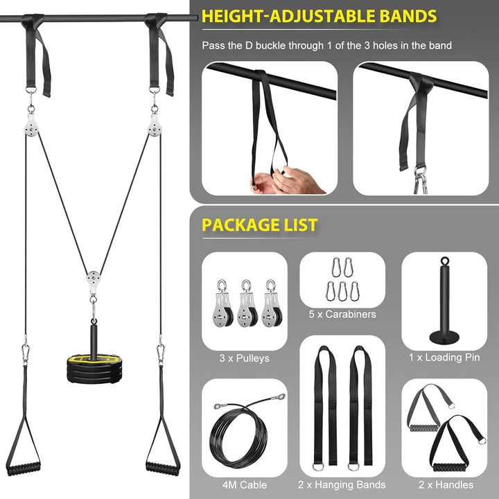 Kabelzug Fitness Kabel Latzug Fitness Bizeps Rücken Trainingsgerät Kabelzug Pulley System Latzug-Mas