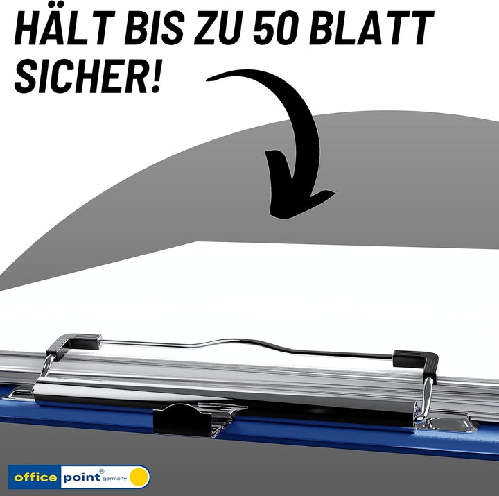 OFFICEPOINT Klemmbrett Set A4 hoch | 10 Stück | Schreibbrett Schreibplatte mit Folienüberzug | Clipb
