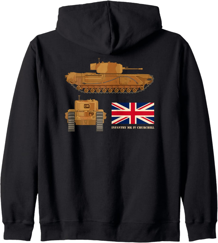 Churchill Infanterie Panzer Mark IV WW2 Britische Panzer Kapuzenjacke