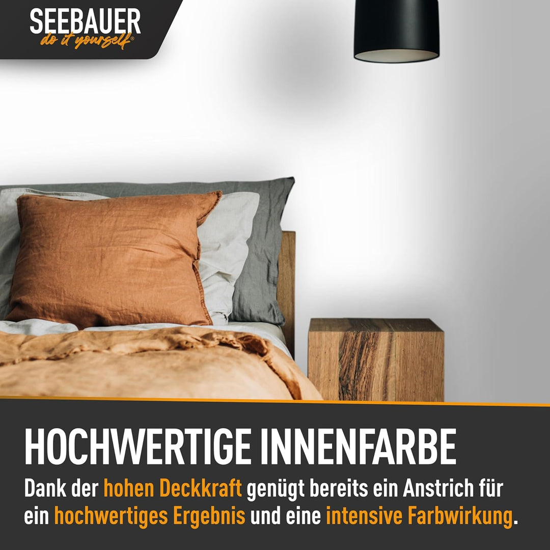 Wandfarbe Weiss 2,5L für Innen (No. 000 Weiss) Edelmatte weisse Innenfarbe - Verschiedene Farbtöne s