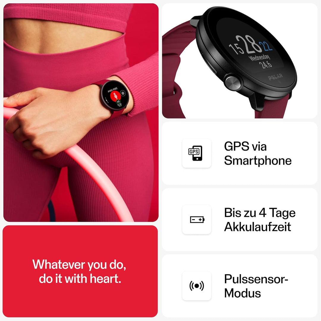 Polar Unite – Smartwatch - Wasserdichte Fitnessuhr mit Connected GPS, Schlaftracking, täglichen Trai