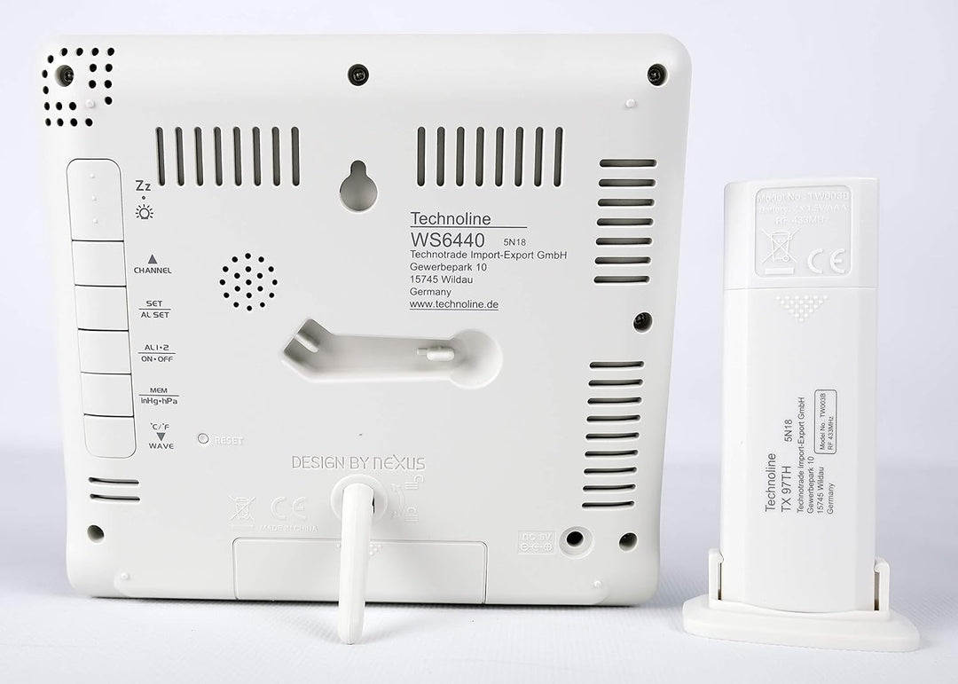 Technoline WS 6440 moderne Wetterstation mit Funkuhr, Temperatur-,Luftfeuchte-, und Luftdruckanzeige