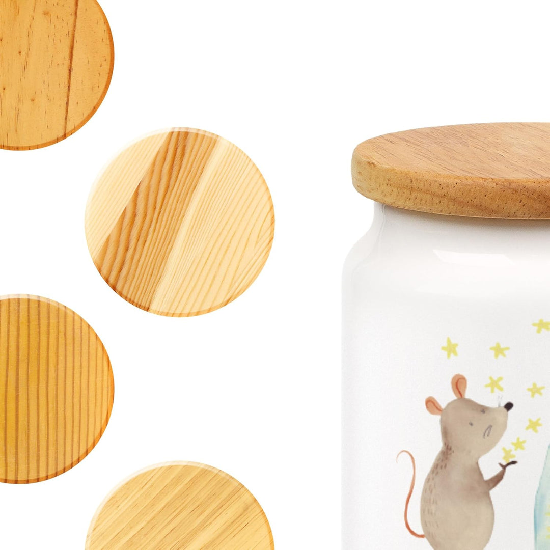 Mr. & Mrs. Panda Personalisierte Leckerlidose Maus Sterne - Geschenke, Taufe, Keksdose, Lustige Sprü