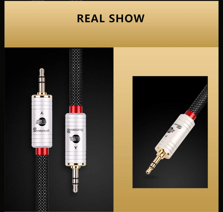 JIB Boaacoustic Klinkenkabel 3,5mm AUX Kabel (HiFi Sound), 3,5 mm-Klinkenstecker auf 3,5 mm-Klinkens