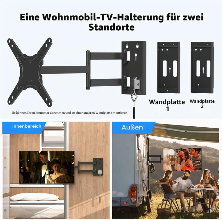 Suptek abschliessbare Wohnmobil-TV-Halterung für 13-43-Zoll-Fernseher Vollbewegliche, abschliessbare