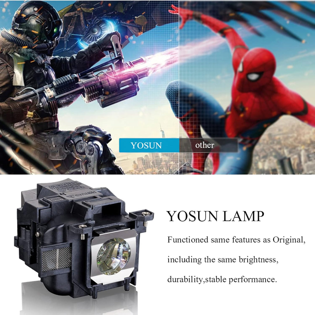 YOSUN Projektorlampe für Epson Elplp88 V13h010l88Powerlite Home Cinema 2040 1040 2045 740HD 640 EX32