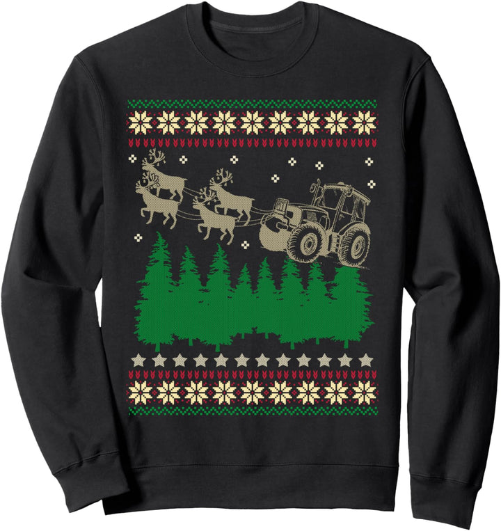 Weihnachten Ugly Christmas Geschenk Landwirtschaft Traktor Sweatshirt