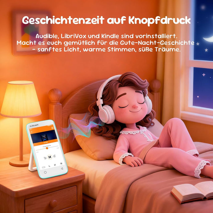 MP3-Player für Kinder, Kindersicherung, 16GB, unterstützt Spotify und Audible, Bluetooth und WLAN (M
