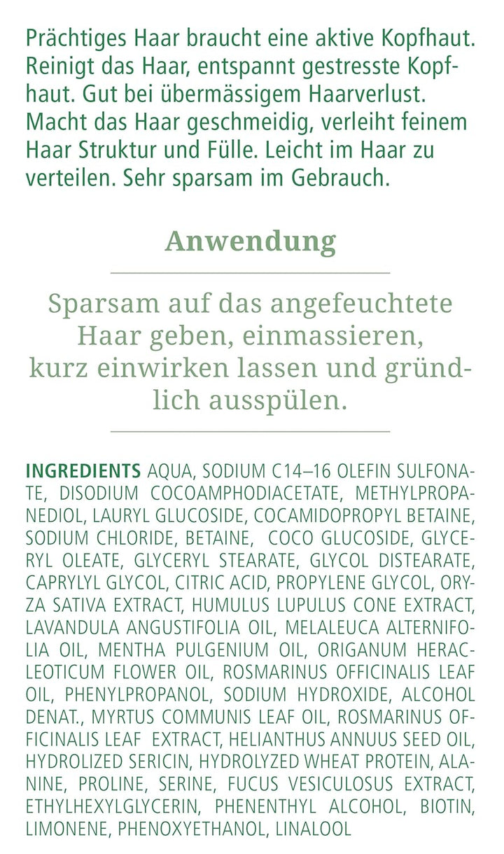VICOPURA Pflege-Shampoo, basisches silikonfreies Haarshampoo, Volumenshampoo mit Teebaumöl, bei Kopf