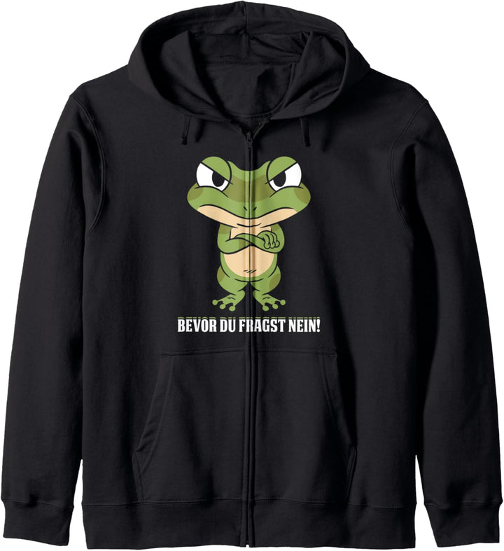 Bevor Du Fragst Nein Lustiger Frosch Niedlicher Frosch Kapuzenjacke