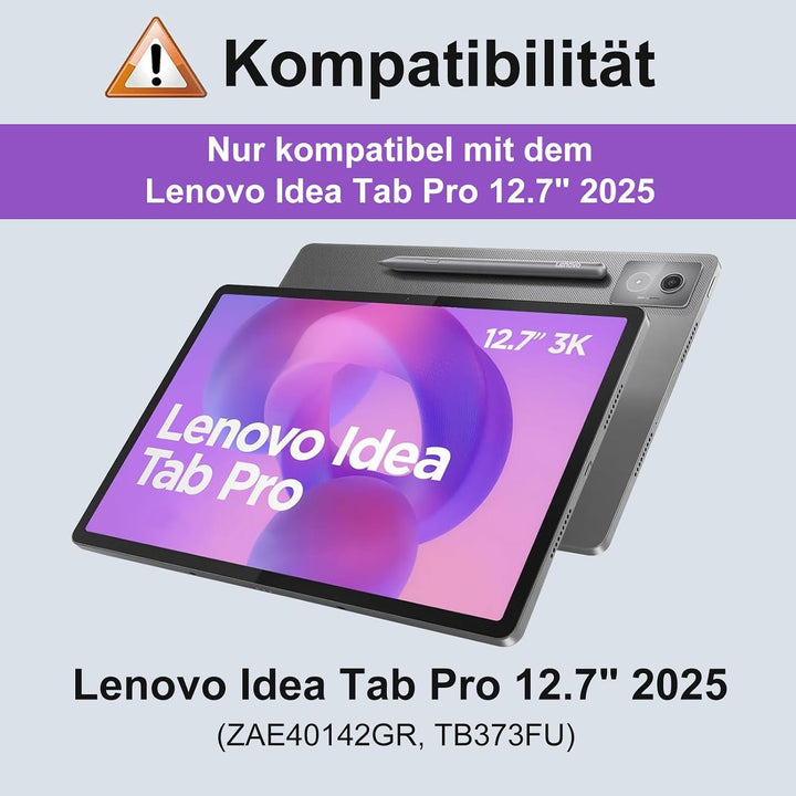 Hülle Tastatur für Lenovo Idea Tab Pro 12.7 Zoll 2025 (TB-373FU/TB-375FC) Smogblau Lenovo Idea Tab P