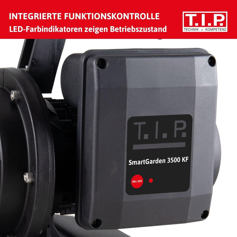 T.I.P. Smarte Gartenpumpe - Jet-Gartenpumpe (3.300l/h Fördermenge, 46m Förderhöhe, 4,6bar Druck, App