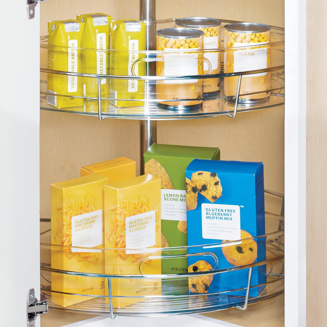 iDesign 62630EU Lazy Susan Schrank-Behälter 1/4, Durchsichtig, Farblos, Farblos