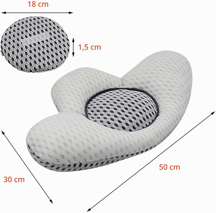 Schlafen Lendenkissen Lendenwirbelstützkissen 3D Unterrücken Memory-Schaum Orthopädisch Lendenkissen