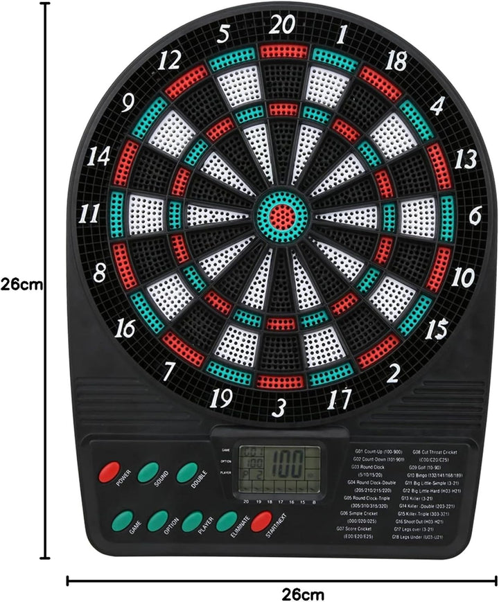 Elektronische Dartscheibe, Elektronischer Dart, Soft-Dartscheiben-Set mit Automatischer Wertung, Fam