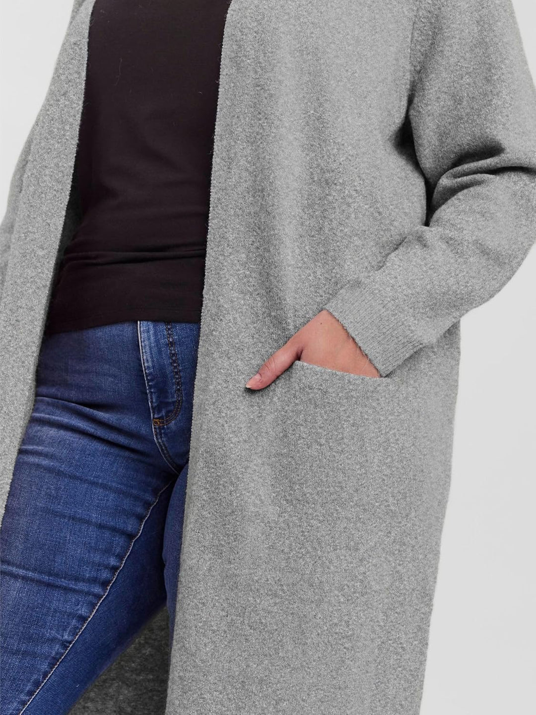 VERO MODA Female Strickjacke VMDOFFY Strickjacke XS Light Grey Melange, XS Light Grey Melange