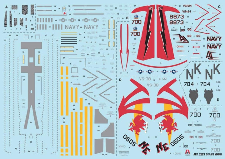 ITALERI 2623S - 1:48 S-3 A/B Viking, Modellbau, Bausatz, Standmodellbau, Basteln, Hobby, Kleben, Pla