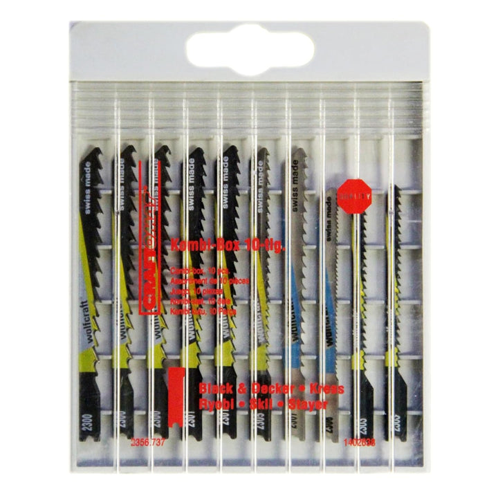 Stichsägeblätter Set 20-teilig, Swiss Made, für Holz (HCS) & Metall (HSS), U-Schaft-Aufnahme, kompat