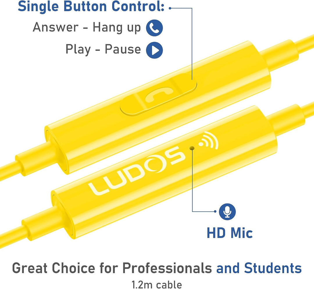 LUDOS OMNITONE USB C Kopfhörer, 5 Jahre Garantie für iPhone 16 15 Pro Max Plus Samsung Galaxy S24 S2