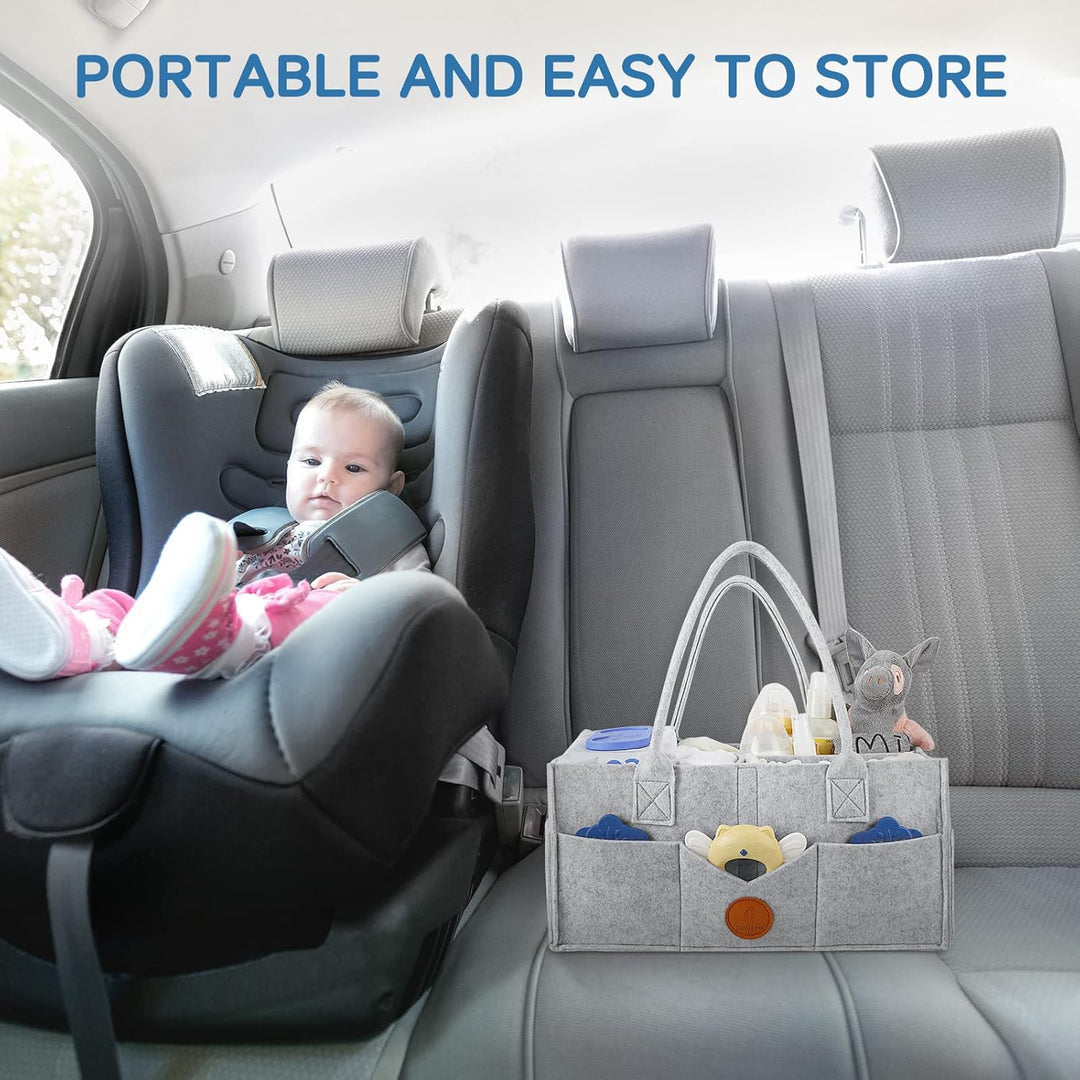 Maliton Wickeltisch Organizer, Baby Windel Caddy Organizer Newborn Essentials, Robuster Tragbarer Fi