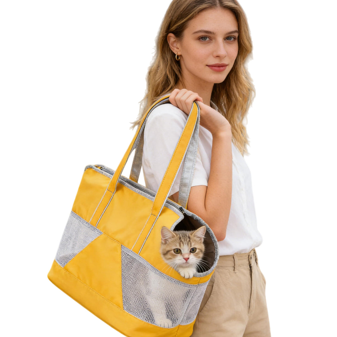 Hundetasche Mesh Atmungsaktive Haustiertragetasche Katzen Hunde Umhängetasche Verstellbar Hundetrage