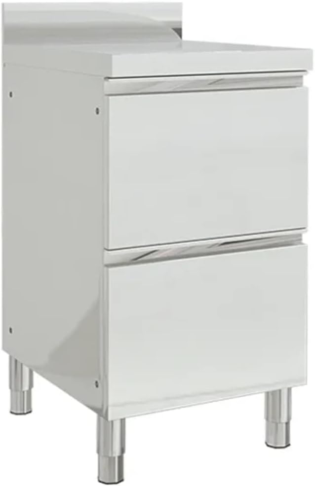 Küchenschrank mit 2 Schubladen Edelstahl 50 x 60 x (95-96) cm mit 2 Schubladen, 50 x 60 x (95-96) cm