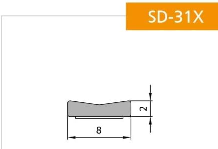 KOTARBAU Dichtungsband Für Türen Fenster Flach 8 x 2 mm 50 m Schwarz Türdichtung Dichtungsstreifen F
