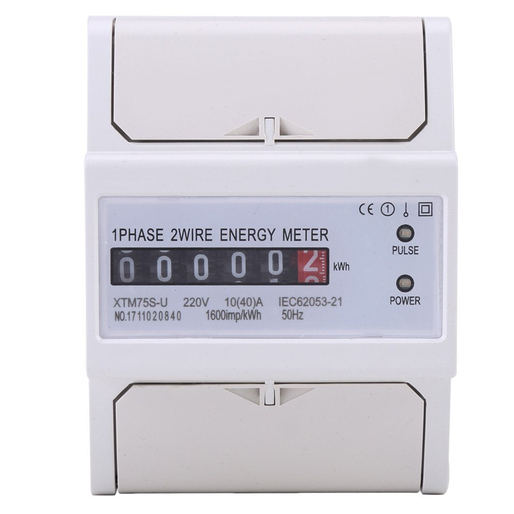 XTM75S-U Energiezähler Digital LCD Einphasige 2 Draht KWh Meter DIN-Schiene Stromzähler 10 (40) A