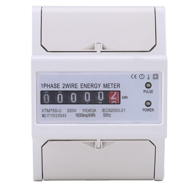 XTM75S-U Energiezähler Digital LCD Einphasige 2 Draht KWh Meter DIN-Schiene Stromzähler 10 (40) A