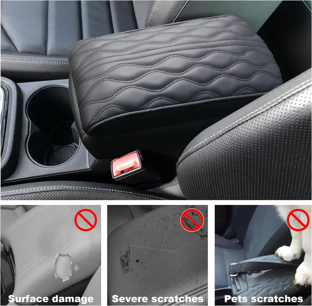 YEE PIN (Verdickt) Armlehnenbezug Abdeckung Kompatibel mit Seat Ateca 2016-2022 Mittelkonsole Armleh