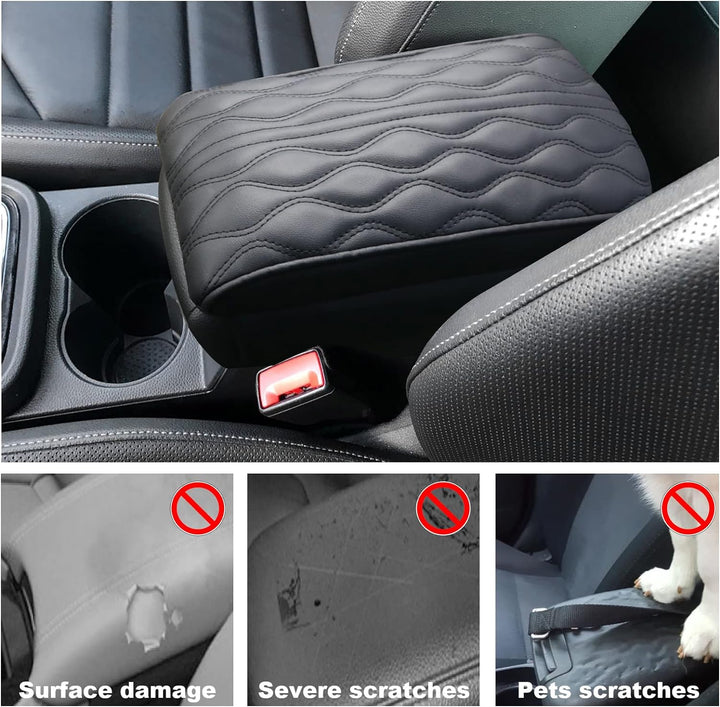 YEE PIN (Verdickt) Armlehnenbezug Abdeckung Kompatibel mit Seat Ateca 2016-2022 Mittelkonsole Armleh