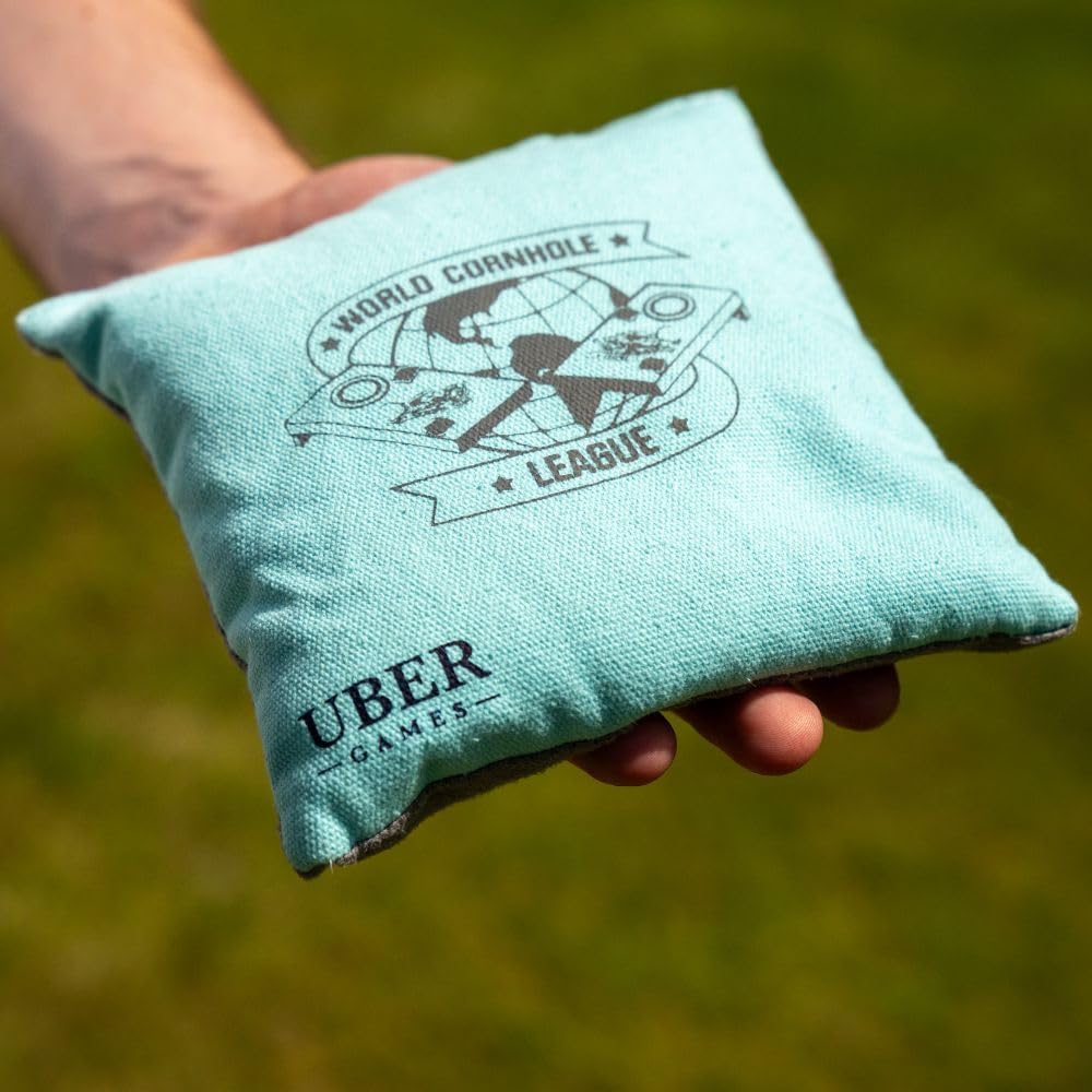 Uber Games - World Cornhole League - 120x60 cm Doppelbrett-Set & Tasche - Turnierqualität Board (4x2