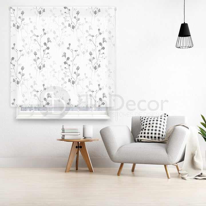 Blindecor Blumen | lichtdurchlässiges Rollo mit Digitaldruck | Modell Bloom | 110 x 180 cm (Breite x