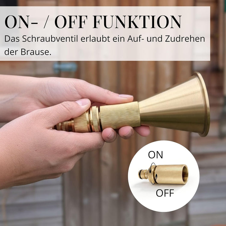 Livlig53 Blumenbrause Bloomy, Messing &amp; Aluminium, 1/2 Zoll, Premium, Bewässerungsbrause, Handbrause