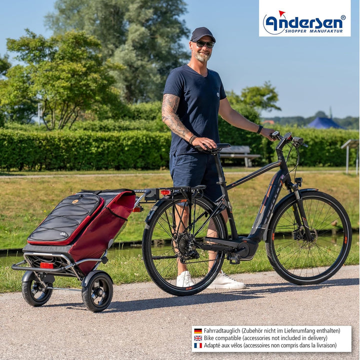 ANDERSEN Einkaufstrolley - Royal Shopper Plus Fado 2.1 rot 74 L Einkaufswagen, Freizeit, Thermo, XXL