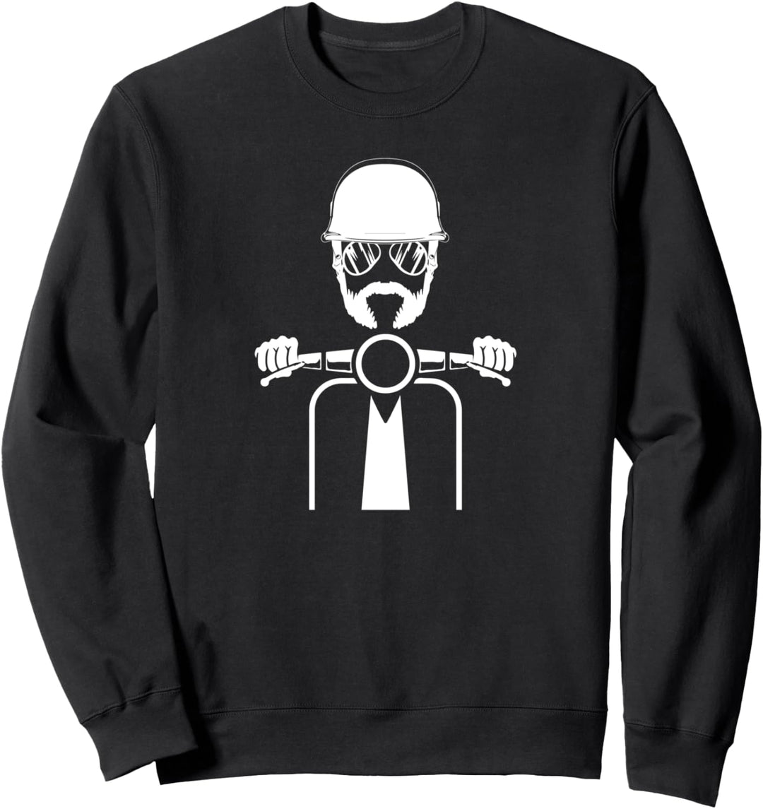 Motorroller Mofa Moped Scooter Rollerfahrer - Bart Roller Sweatshirt