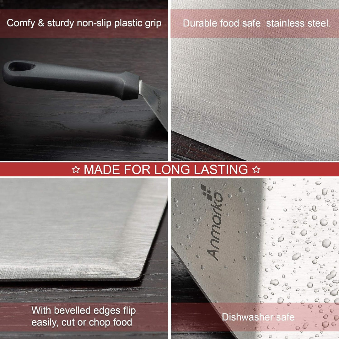 Exklusives Grillwender Set aus hochwertigem Edelstahl - BBQ Grillset in erstklassiger Qualität für H