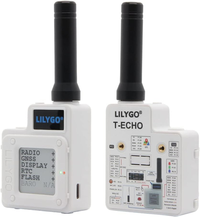 LILYGO T-Echo LoRa SX1262 Funkmodul 868MHz TTGO Meshtastic Development Board NRF52840 GPS RTC NFC BM