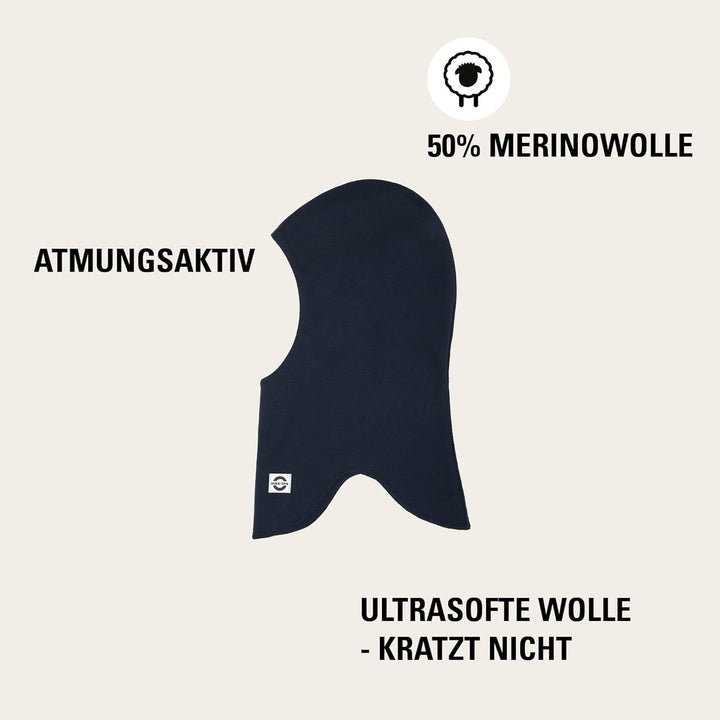 Mikk-line Schalmütze Kinder | Balaclava Kinder Mit 100% Mulesing-Freier Merinowolle | Isolierend Wol