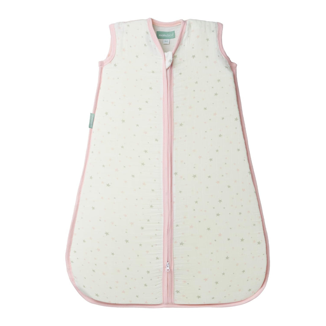 molis&co. Baby-Schlafsack. Grösse: 85 cm (6-18 Monate). Ideal für den Sommer. Pink Sky. 100% Baumwol