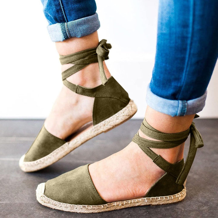 Sandalen Damen Sommer Leder Keilsandalen Absatz Espandrillos Frauen Schuhe Sommermode Freizeitschuhe