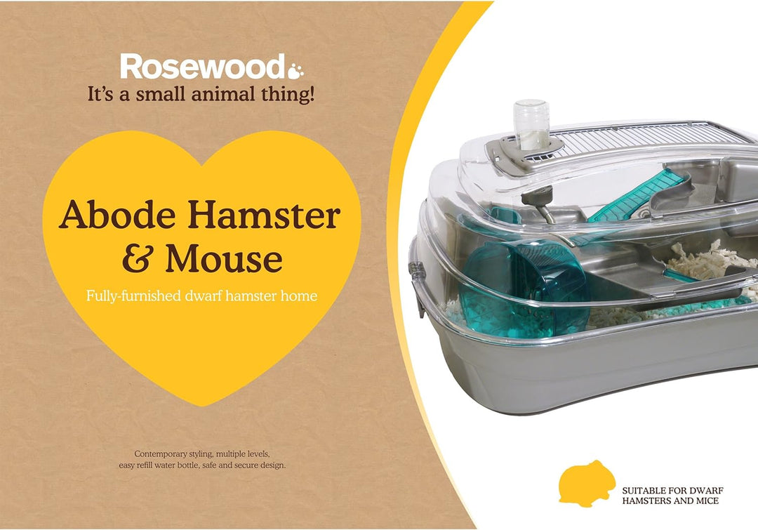 Rosewood Abode Zwerghamster und Maus Haus, Silber silber 1 Stück (1er Pack), silber 1 Stück (1er Pac
