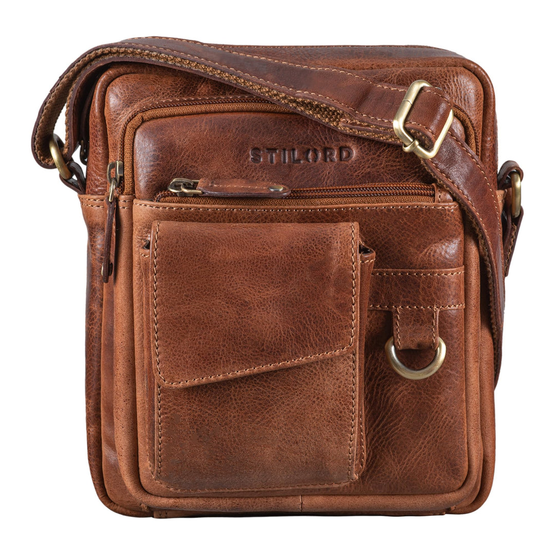 STILORD Ryan Crossbody Tasche Herren Leder Kleine Herrentasche zum Umhängen Vintage Ledertasche 9,7