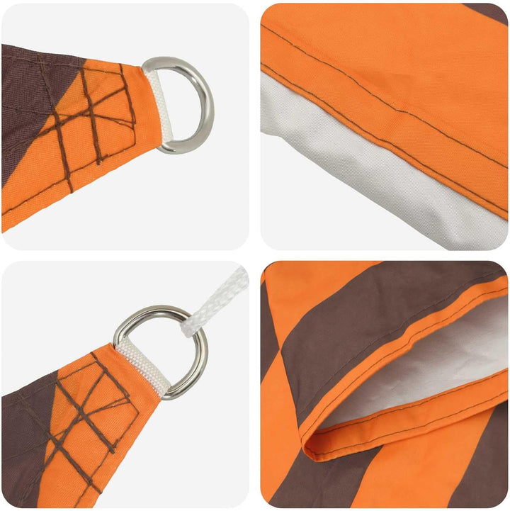 vidaXL Sonnensegel Orange und Braun 6 x 2,5 m 100% Polyester Oxford, Outdoor Schatten, UV-beständig,
