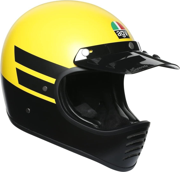 AGV Herren L Motorrad Helm XS MATT YELLOW BLACK, XS MATT YELLOW BLACK
