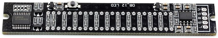 Musikspektrumanzeige, Dual 12-Bit Stereo Musik Audio Spektrum Füllstandsanzeige VU Meter, Einstellba