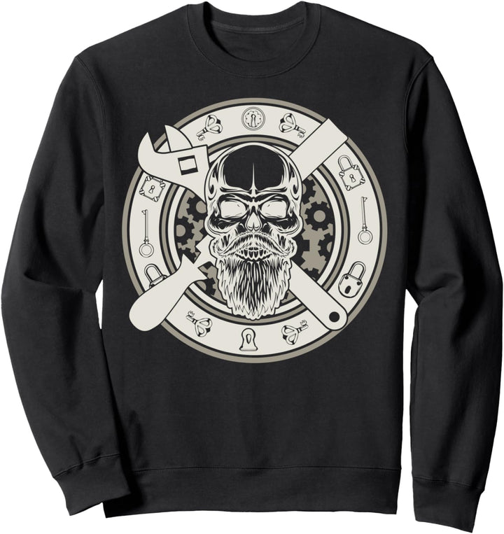 Crafting & Craft Profession – Totenkopf Handwerker Schlosser Sweatshirt