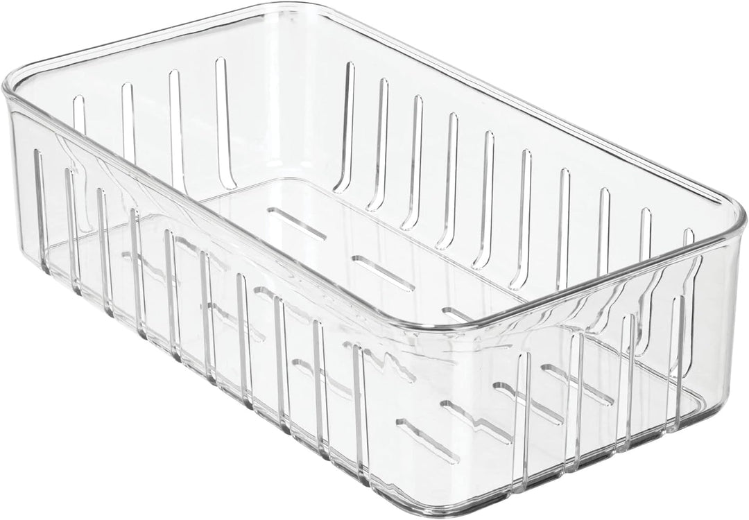 mDesign kleiner Vorratsbehälter für Küche und Kühlschrank – praktische Aufbewahrungsbox ohne Deckel